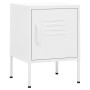 Mesita de noche acero blanco 35x35x51 cm de , Mesitas de noche - Ref: Foro24-336215, Precio: 76,76 €, Descuento: %