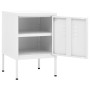 Mesita de noche acero blanco 35x35x51 cm de , Mesitas de noche - Ref: Foro24-336215, Precio: 76,76 €, Descuento: %