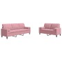 Zweiteiliges Sofaset mit rosa Samtkissen. von , Sofas - Ref: Foro24-3278414, Preis: 526,34 €, Rabatt: %