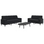 2-piece black velvet sofa set with cushions by , Sofas - Ref: Foro24-3278416, Price: 602,28 €, Discount: %