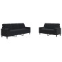 2-piece black velvet sofa set with cushions by , Sofas - Ref: Foro24-3278416, Price: 602,28 €, Discount: %