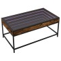 Coffee table with Infinity LED smoked oak 90x50x41 cm by , Coffee table - Ref: Foro24-847689, Price: 118,24 €, Discount: %