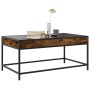 Coffee table with Infinity LED smoked oak 90x50x41 cm by , Coffee table - Ref: Foro24-847689, Price: 118,24 €, Discount: %