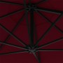 Wall umbrella with LEDs and metal pole 300 cm burgundy by vidaXL, Umbrellas - Ref: Foro24-312526, Price: 125,16 €, Discount: %