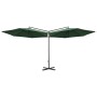 Double umbrella with green steel pole 600 cm by vidaXL, Umbrellas - Ref: Foro24-312562, Price: 148,99 €, Discount: %