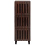 Tall solid mango wood sideboard brown 40x34x110 cm by , CD and DVD storage - Ref: Foro24-377581, Price: 139,77 €, Discount: %