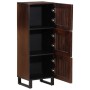 Tall solid mango wood sideboard brown 40x34x110 cm by , CD and DVD storage - Ref: Foro24-377581, Price: 139,77 €, Discount: %