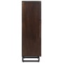 Tall solid mango wood sideboard brown 40x34x110 cm by , CD and DVD storage - Ref: Foro24-377581, Price: 139,77 €, Discount: %