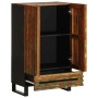 Solid acacia wood tall sideboard 60x34x100 cm by , CD and DVD storage - Ref: Foro24-377588, Price: 180,77 €, Discount: %