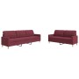 Two-piece sofa set in burgundy fabric by , Sofas - Ref: Foro24-3278325, Price: 563,05 €, Discount: %