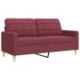 Zweiteiliges Sofaset in Weinrot aus Stoff. von , Sofas - Ref: Foro24-3278325, Preis: 563,05 €, Rabatt: %