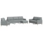 4-piece light gray fabric sofa set with footrests by , Sofas - Ref: Foro24-3278295, Price: 688,27 €, Discount: %