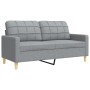 4-piece light gray fabric sofa set with footrests by , Sofas - Ref: Foro24-3278295, Price: 688,27 €, Discount: %