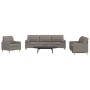 Sofagarnitur mit 3-teiligen Kissen, grauer Taupe-Stoff. von , Sofas - Ref: Foro24-3278310, Preis: 711,71 €, Rabatt: %