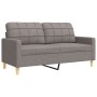 Sofagarnitur mit 3-teiligen Kissen, grauer Taupe-Stoff. von , Sofas - Ref: Foro24-3278310, Preis: 711,71 €, Rabatt: %