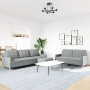 3-piece light gray fabric sofa set with ottoman by , Sofas - Ref: Foro24-3278327, Price: 534,82 €, Discount: %