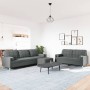 3-piece sofa set with ottoman and light gray fabric cushions by , Sofas - Ref: Foro24-3278344, Price: 582,46 €, Discount: %