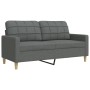 3-teiliges Sofaset mit Fußhocker und Kissen, hellgraues Stoff von , Sofas - Ref: Foro24-3278344, Preis: 582,46 €, Rabatt: %