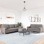 Dreiteiliges Sofaspiel mit Fußhocker und Kissen aus taupefarbenem Stoff. von , Sofas - Ref: Foro24-3278350, Preis: 615,49 €, ...