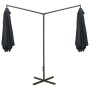 Double umbrella with anthracite steel pole 600 cm by vidaXL, Umbrellas - Ref: Foro24-312564, Price: 149,16 €, Discount: %