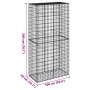 Gabion basket with galvanized iron cover 100x50x200 cm by , Pots and planters - Ref: Foro24-3295166, Price: 94,86 €, Discount: %