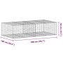 Gabion basket with galvanized iron cover 200x100x50 cm by , Pots and planters - Ref: Foro24-3295179, Price: 94,96 €, Discount: %