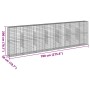 Gabion basket with galvanized iron cover 700x50x200 cm by , Pots and planters - Ref: Foro24-3295172, Price: 453,99 €, Discoun...