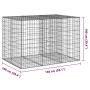 Gabion basket with galvanized iron cover 150x100x100cm by , Pots and planters - Ref: Foro24-3295191, Price: 109,63 €, Discoun...