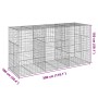 Gabion basket with galvanized iron cover 300x100x150cm by , Pots and planters - Ref: Foro24-3295215, Price: 245,10 €, Discoun...