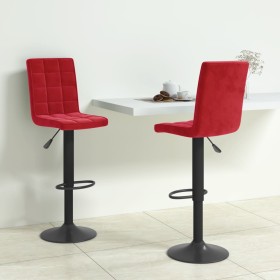 Kitchen stools 2 units red wine velvet by , Kitchen stools - Ref: Foro24-335769, Price: 140,06 €, Discount: %