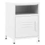 White steel bedside table 35x35x51 cm by , Nightstands - Ref: Foro24-336224, Price: 78,67 €, Discount: %