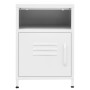 White steel bedside table 35x35x51 cm by , Nightstands - Ref: Foro24-336224, Price: 78,67 €, Discount: %