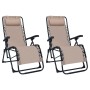 Sillas plegables 2 unidades textilene gris taupe de vidaXL, Tumbonas - Ref: Foro24-312465, Precio: 153,99 €, Descuento: %