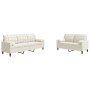 2-piece cream velvet sofa set with cushions by , Sofas - Ref: Foro24-3278419, Price: 508,54 €, Discount: %