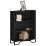 Engineered wood black shelf 80x31x106 cm by , Bookcases and shelves - Ref: Foro24-848624, Price: 68,97 €, Discount: %