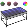 Coffee table with Infinity LED gray Sonoma 90x50x41 cm by , Coffee table - Ref: Foro24-847690, Price: 122,57 €, Discount: %