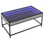 Coffee table with Infinity LED gray Sonoma 90x50x41 cm by , Coffee table - Ref: Foro24-847690, Price: 122,57 €, Discount: %