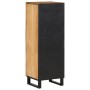 Tall solid wood sideboard with rough mango finish 40x34x110 cm by , CD and DVD storage - Ref: Foro24-377579, Price: 130,15 €,...