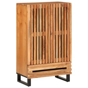 Aparador alto madera maciza de acacia 60x34x100 cm de , Almacenamiento para CD y DVD - Ref: Foro24-377585, Precio: 168,93 €, ...