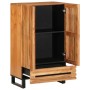 Massiver Akazienholz-Hochschrank 60x34x100 cm von , CD- und DVD-Speicher - Ref: Foro24-377585, Preis: 168,46 €, Rabatt: %