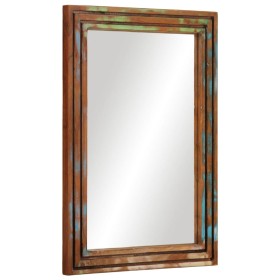 Solid acacia wood and glass bathroom mirror 50x70 cm by , Bathroom furniture - Ref: Foro24-377593, Price: 51,73 €, Discount: %