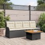 3-piece garden furniture set and black synthetic rattan cushions by , Garden sets - Ref: Foro24-3262101, Price: 491,66 €, Dis...