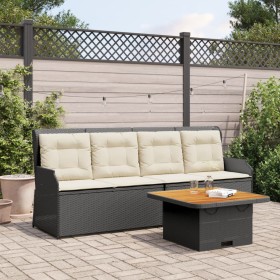 3-teiliges Gartenmöbel-Set und Kissen aus schwarzem Kunststoff-Rattan von , Gartensets - Ref: Foro24-3262101, Preis: 491,99 €...