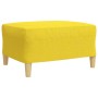 4-piece sofa set with ottoman and yellow fabric cushions by , Sofas - Ref: Foro24-3278316, Price: 727,78 €, Discount: %