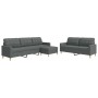 Sofagarnitur mit Fußhocker, 3-teilig, dunkelgraues Stoff von , Sofas - Ref: Foro24-3278328, Preis: 551,06 €, Rabatt: %