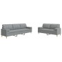 Set of sofas with 2 light gray fabric cushions by , Sofas - Ref: Foro24-3278335, Price: 515,02 €, Discount: %