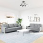 Set of sofas with 2 light gray fabric cushions by , Sofas - Ref: Foro24-3278335, Price: 515,02 €, Discount: %