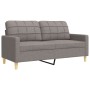 Zweiteiliges Sofaset mit Kissen, grauer Taupe-Stoff. von , Sofas - Ref: Foro24-3278342, Preis: 542,04 €, Rabatt: %