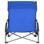 Klappbare Strandkörbe 2 Einheiten blauer Stoff von vidaXL, Gartenstühle - Ref: Foro24-312488, Preis: 61,41 €, Rabatt: %