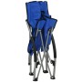 Folding beach chairs 2 units blue fabric by vidaXL, Garden chairs - Ref: Foro24-312488, Price: 61,29 €, Discount: %